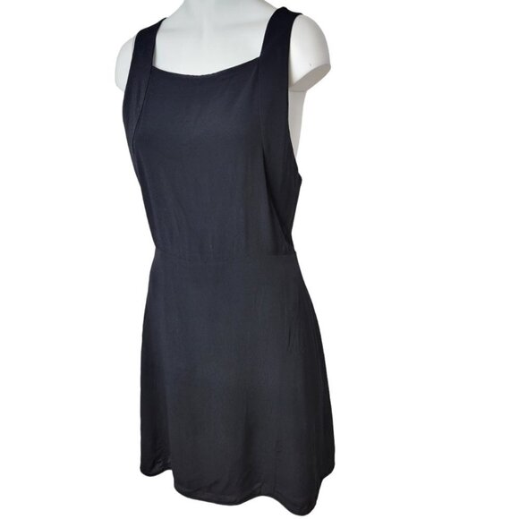 Aritzia Wilfred  Vourette Mini Dress Size 4 Black Crepe - Picture 8 of 8